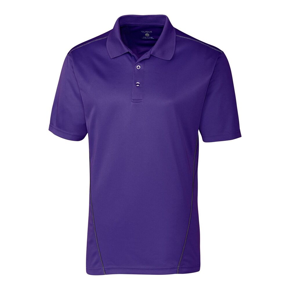 Clique College Purple Ice Sport Polo